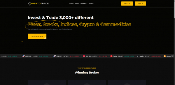 Оценка платформы Ventotrade.com: удобство, активы, недостатки